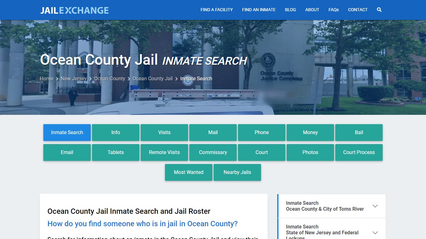 Inmate Search: Roster & Mugshots - Ocean County Jail, NJ